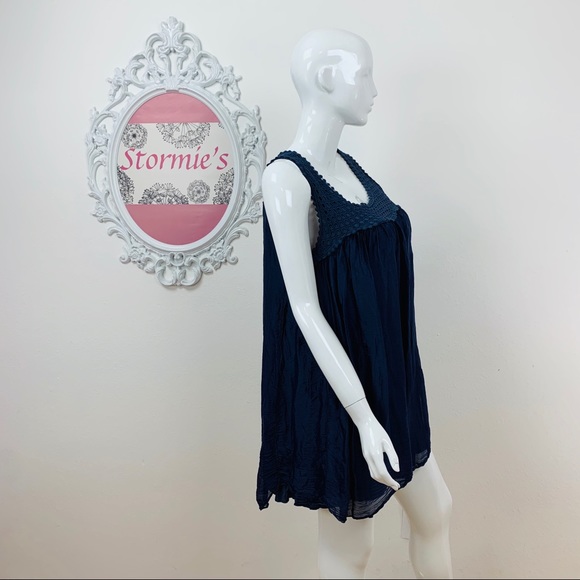 Sofia | Silk Blue Babydoll Dress - Picture 3 of 7